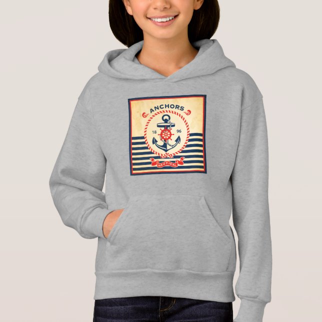 Vintages Nautikposter Hoodie (Vorderseite)