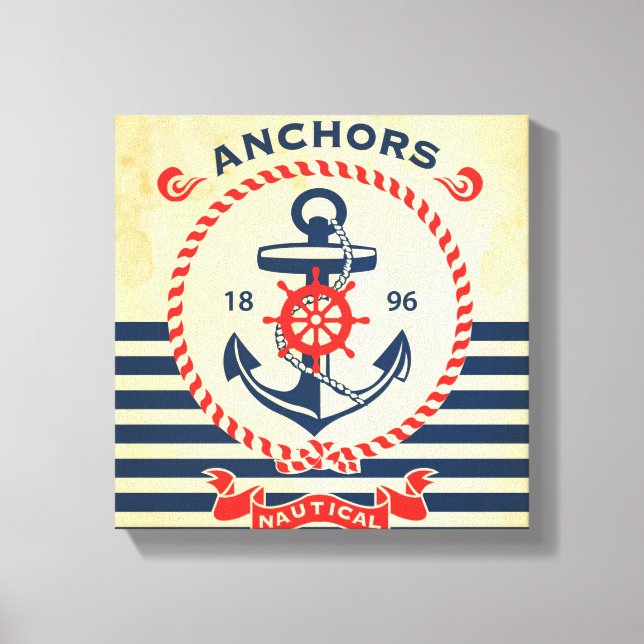 Vintages Nautikposter Leinwanddruck (Vorderseite)