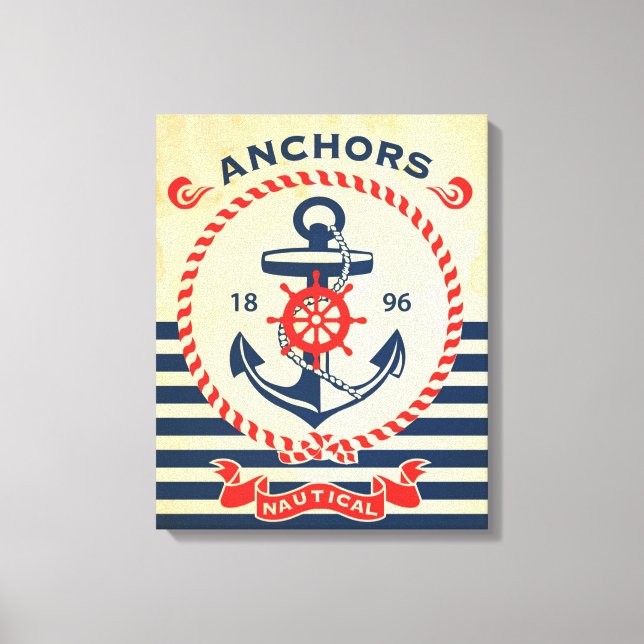 Vintages Nautikposter Leinwanddruck (Vorderseite)