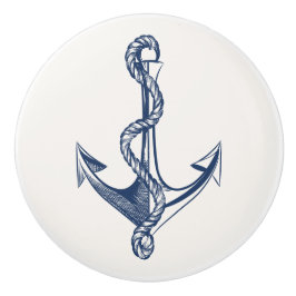 Vintages Navy Nautical Anchor Lake House Boat Keramikknauf