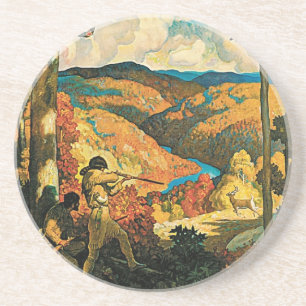Vintages NC Wyeth Travel Poster in Old Kentucky Untersetzer