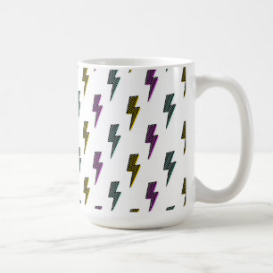 Vintages Neon-Blitz-Muster Kaffeetasse
