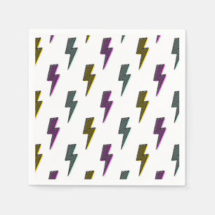 Vintages Neon-Blitz-Muster Serviette
