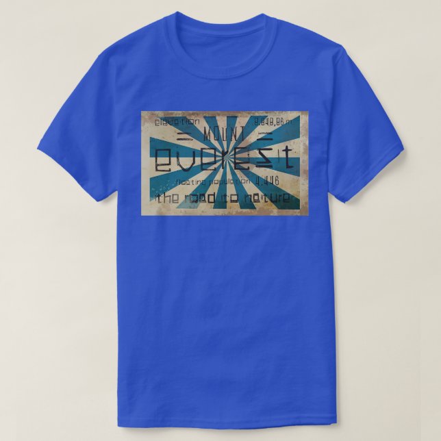 Vintages Nepal-Mount-Schild T-Shirt (Design vorne)