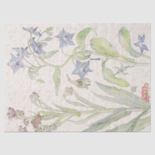 Vintages Nessel-Wildblume-Blumen-Seidenpapier Seidenpapier