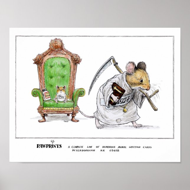 Vintages neues Jahr 1975 Poster (Vorne)