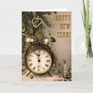 Vintages neues Jahr Feiertagskarte