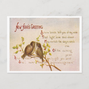 Vintages neues Jahr Feiertagspostkarte
