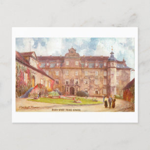Vintages Neues Schloss in Baden-Baden Postkarte