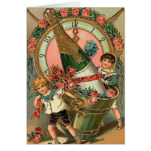 Vintages Neujahrsgrüßen