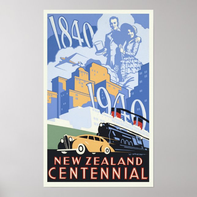 Vintages Neuseeland Centennial Poster (Vorne)