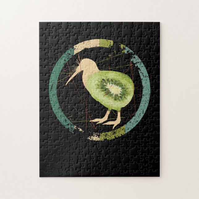Vintages Neuseeland Kiwi Puzzle (Vertikal)