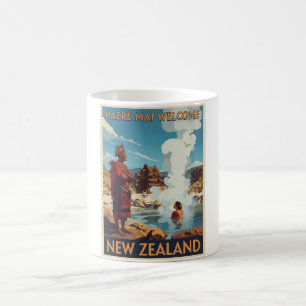 Vintages Neuseeland Maori Geothermal Travel Kaffeetasse