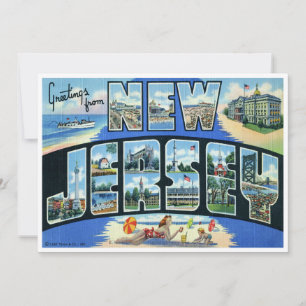 Vintages New Jersey Karte