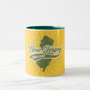 Vintages New Jersey Zweifarbige Tasse