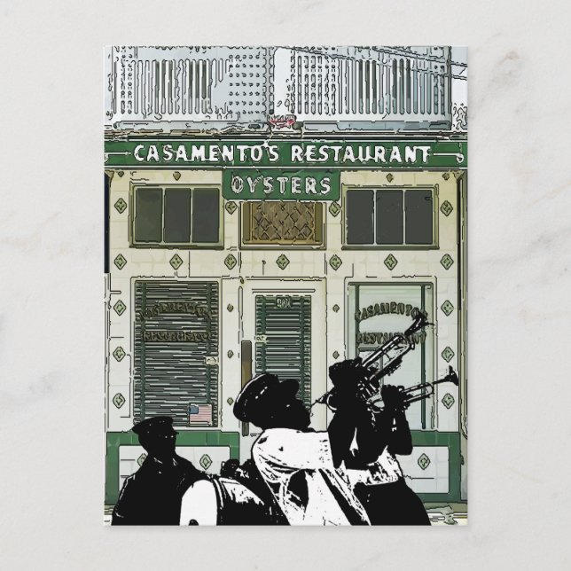 Vintages New Orleans Brass Band Postkarte (Vorderseite)