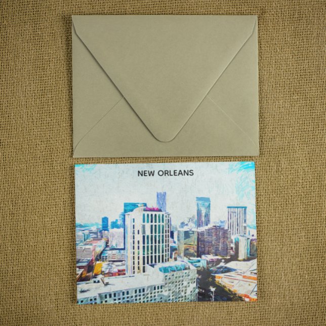 Vintages New Orleans Louisiana Silhouette Postkarte (Vintage New Orleans Louisiana City Silhouette Postcard)