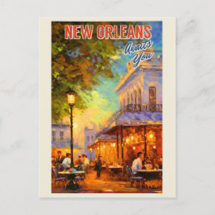 Vintages New Orleans New Orleans Postkarte