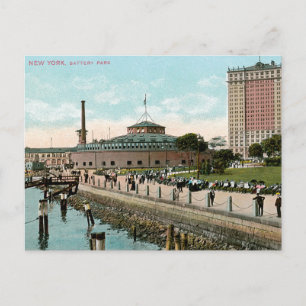 Vintages New York, Batteriepark Postkarte