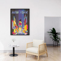 Vintages New York City America Poster Canvas Print