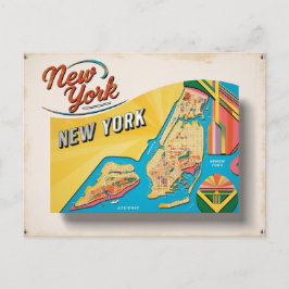 Vintages New York City Retro Postkarte