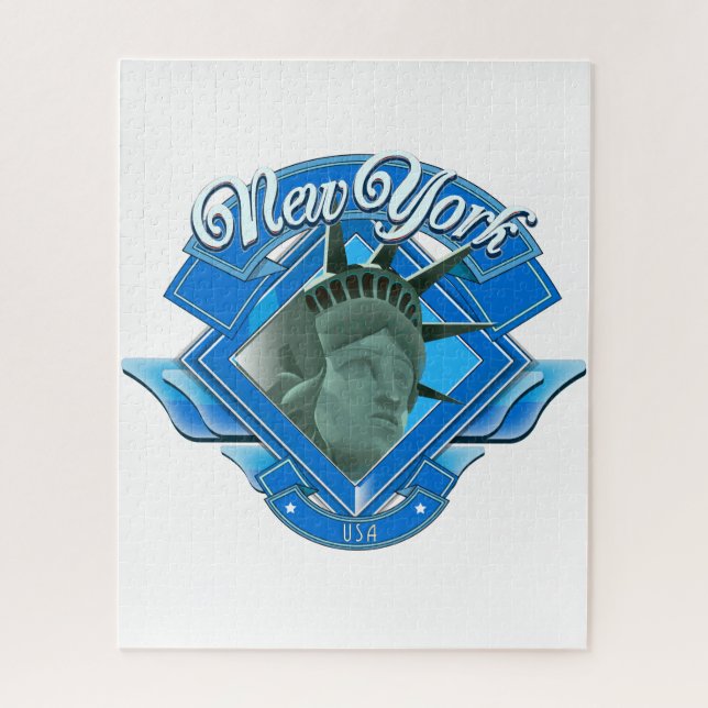 Vintages New York-Liberty-Logo Puzzle (Vertikal)