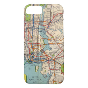 Vintages New York Subway Map iPhone Case