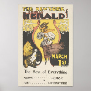 Vintages New York Sunday Herald Cover Poster
