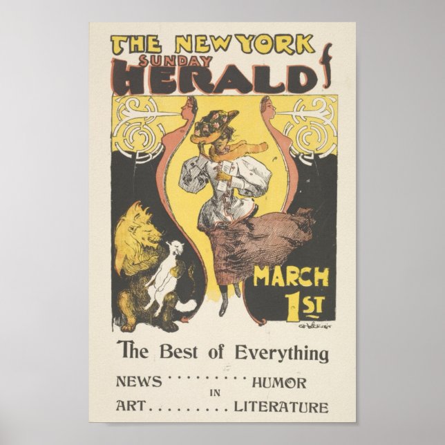 Vintages New York Sunday Herald Cover Poster (Vorne)