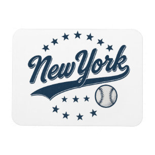 Vintages New Yorker Baseball-Script-Logo - Retro Magnet