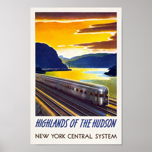 Vintages New Yorker Eisenbahnplakat Poster (Vorne)
