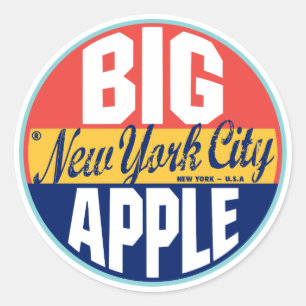 Vintages New Yorker Label Runder Aufkleber