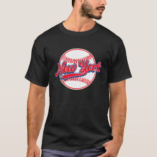 Vintages New Yorker Stadtbild-Baseball für Männer T-Shirt