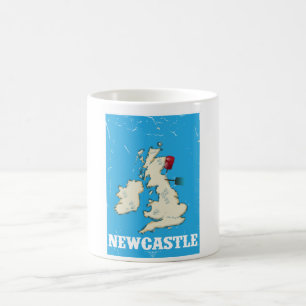 Vintages Newcastle Wales Travel Poster Tasse