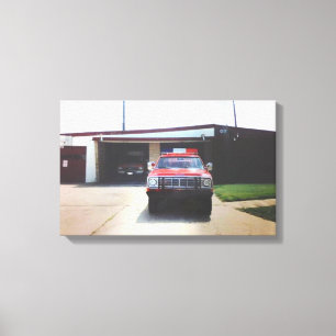 Vintages Newkirk-Feuer Leinwanddruck