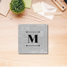 Vintages Newsprint-Monogramm