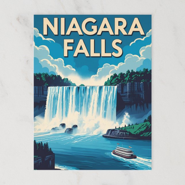 Vintages Niagara Falls Tour Boat Postkarte (Von Creator hochgeladen)