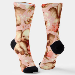 Vintages Niedliches Baby Elephant Muster Socken