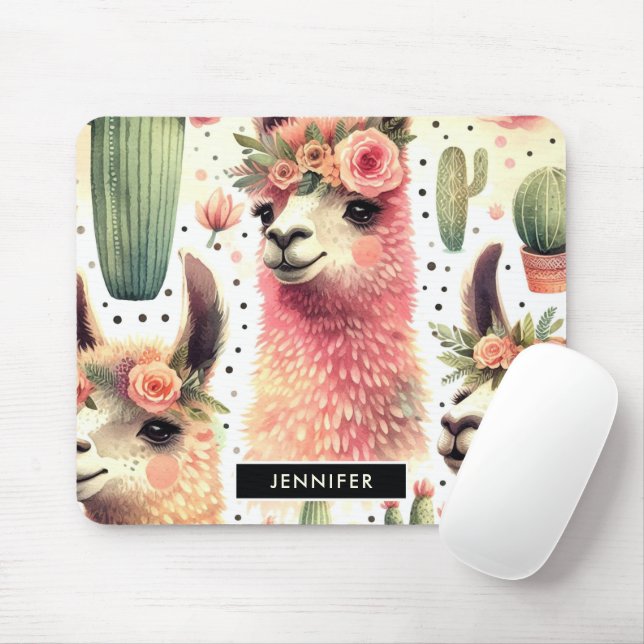 Vintages Niedliches Llama Mousepad (Mit Mouse)