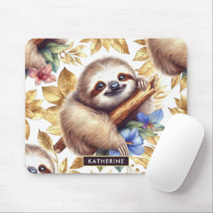 Vintages Niedliches Sloth-Muster Mousepad