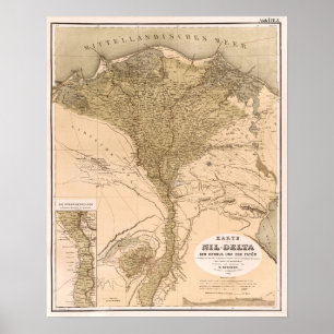 Vintages Nildelta 1859 Poster