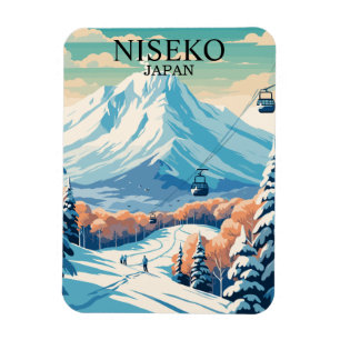 Vintages Niseko Japan Skifahren Magnet