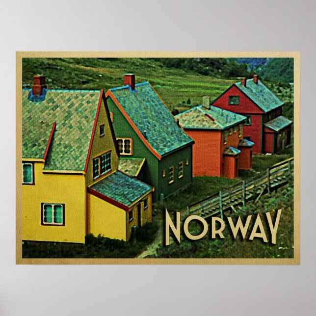 Vintages Norwegen Poster (Vorne)