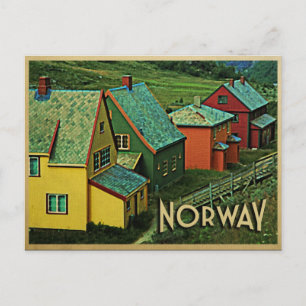 Vintages Norwegen Postkarte