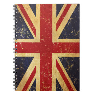 Vintages Notebook der Britischen Union Jack Flag Notizblock