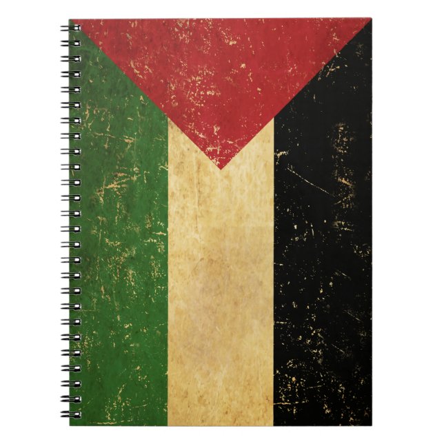 Vintages Notebook mit palästinensischer Flagge Notizblock (Vorderseite)