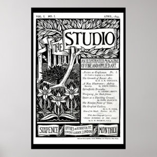 Vintages Nouveau Kunst-Titelseiten-Plakat Poster