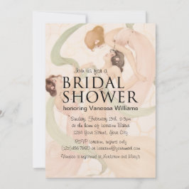 Vintages Nouveau Mayflies Brautparty Einladung