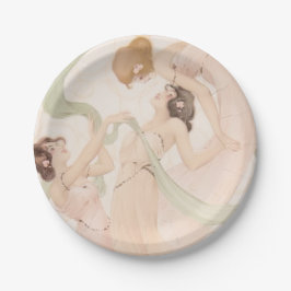 Vintages Nouveau Mayflies Brautparty Pappteller