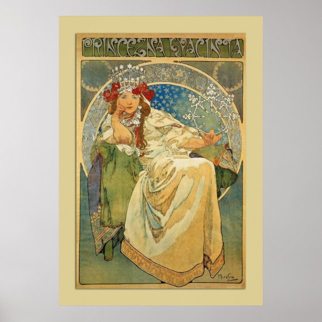 Vintages Nouveau Mucha Princess Poster (Vorne)